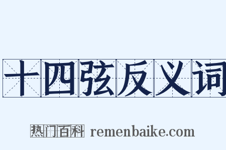 十四弦反义词是什么意思的图片